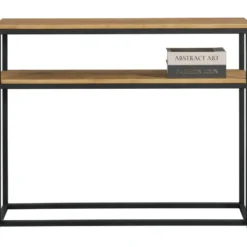 Sidetable Luuk naturel/zwart - 79x100x30 cm