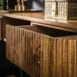 Sidetable Maria mangohout 2 lades - 40x110x77 cm - Mangohout - Bruin