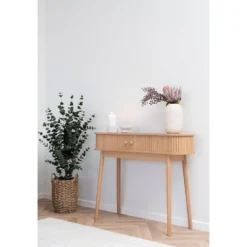 Sidetable Naturel - Rechthoek - 100x30x80,5cm - Nikko