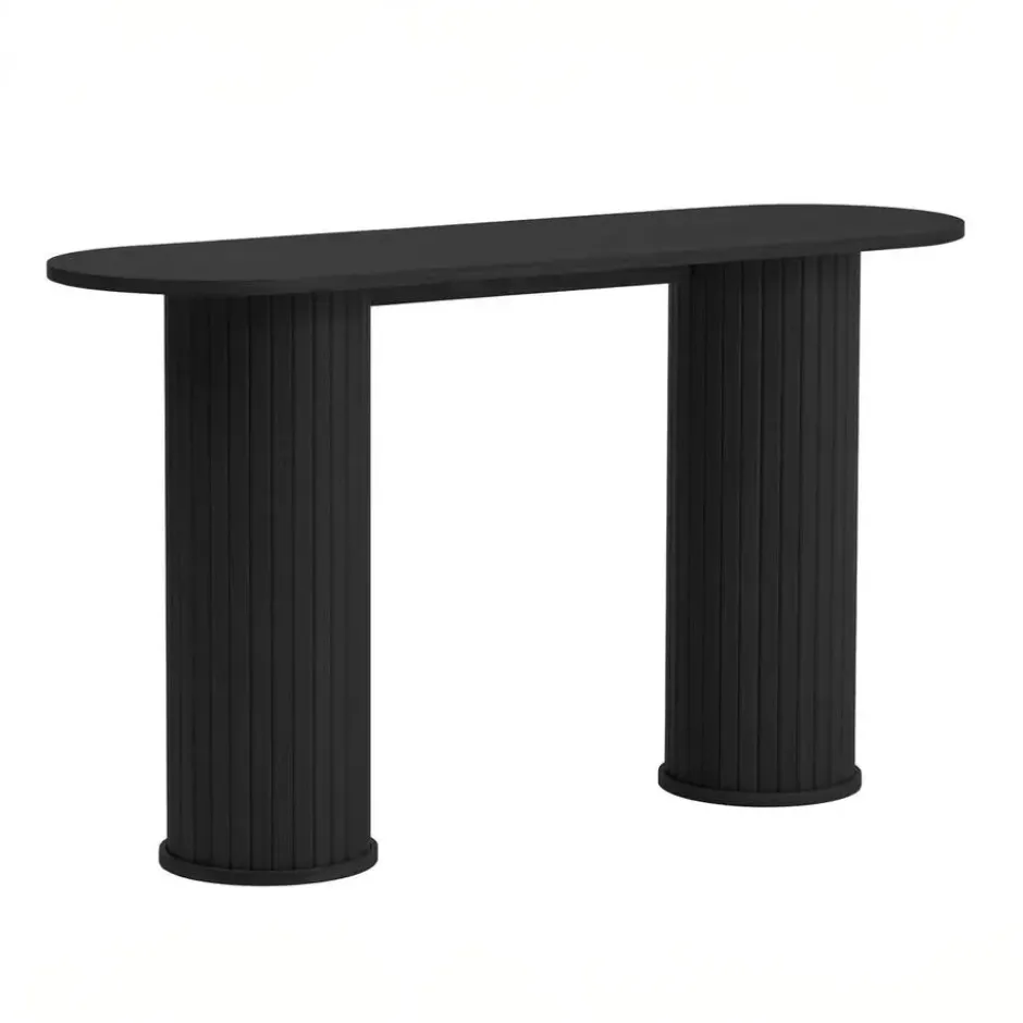 Sidetable Zwart Eikenhout - 130x40x75cm - Nola
