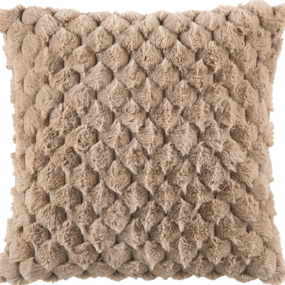 Sierkussen Cynthia - taupe - 45x45 cm