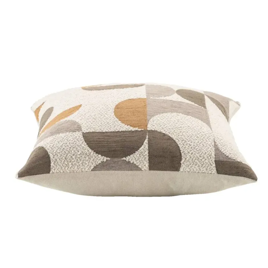 Sierkussen Jesper - off-white/bruin/grijs - 45x45 cm