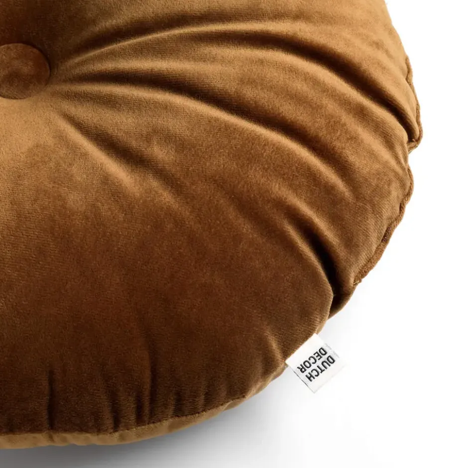 Sierkussen Olly - Tobacco Brown - Ø38 cm