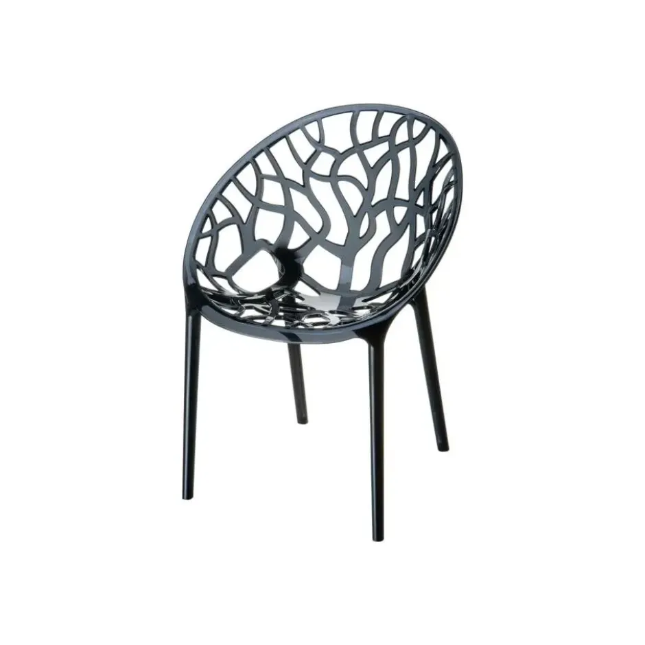 Siesta Crystal stapelbare stoel - Black Transparant