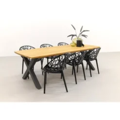 Siesta Crystal stapelbare stoel - Black Transparant