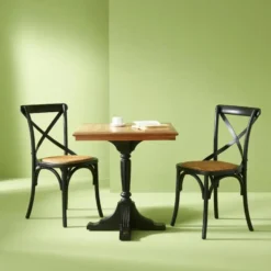 Signature - BISTROT Set van 6 Eetkamerstoel - Zwart - 61x89x51 cm