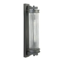 Signature - Wandlamp glazen buis - Grijs - 12x0x55 cm