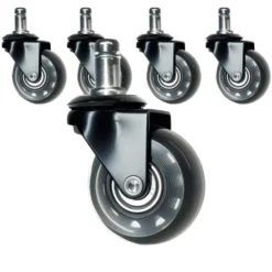 Skate wielen voor bureaustoel - Set van 5 - 50 mm