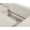 Slaapbank AMELIA - 267 cmx167 cm - Beige Fluweel Stof Linker hoek