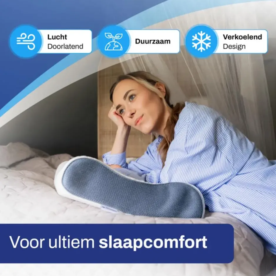 Sleeptight Hoofdkussen voor Nekklachten - Contour - Traagschuim - 60 x 40 cm