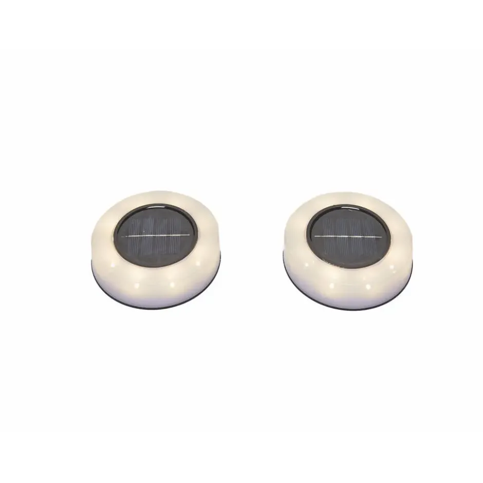 Solar decklights warm wit set van 3 x 2