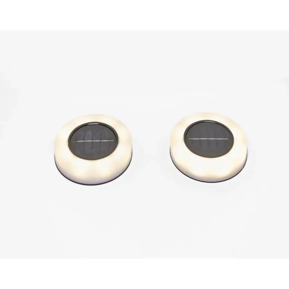 Solar decklights warm wit set van 3 x 2