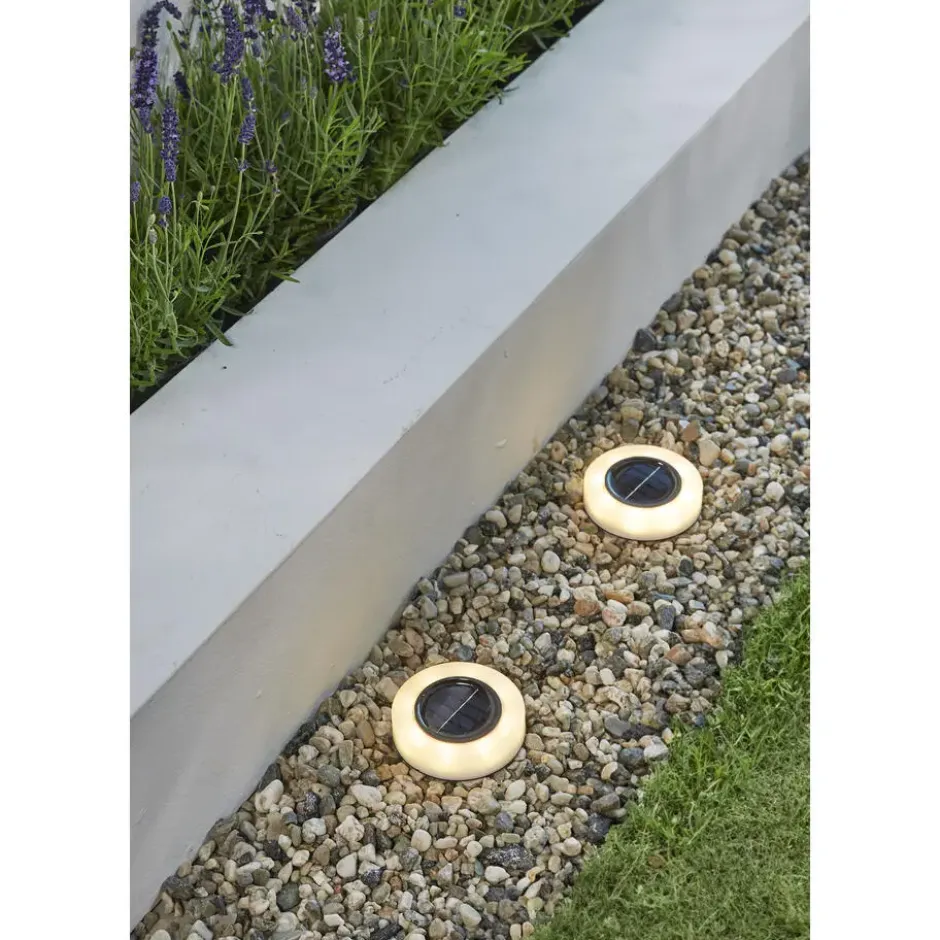 Solar decklights warm wit set van 3 x 2
