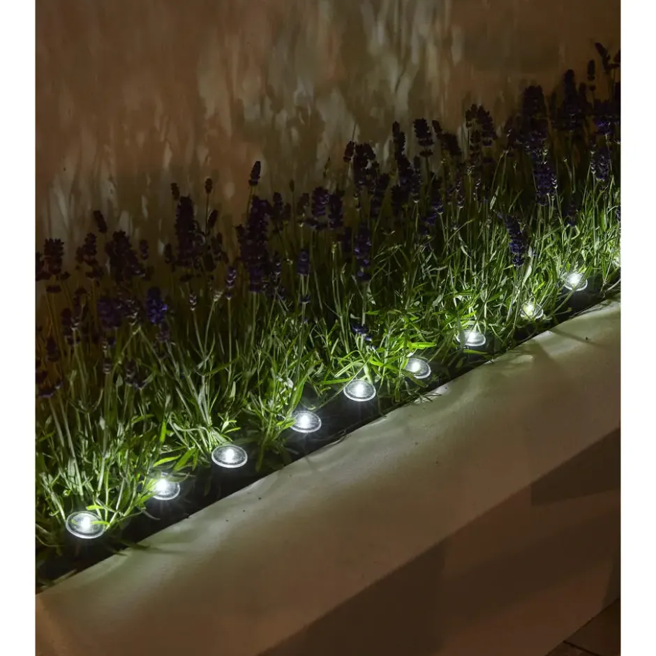Solar lichtsnoer paaltjes warm wit set van 3