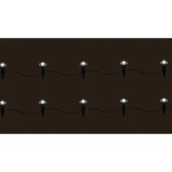 Solar lichtsnoer paaltjes warm wit set van 3