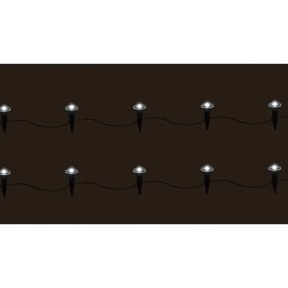 Solar lichtsnoer paaltjes warm wit set van 3