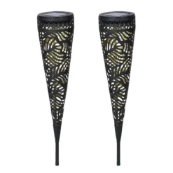 Solar metalen fakkellamp Jersey set van 2