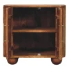 Solis Geribbelde Dressoir, 2 Deuren en 2 Planken, Lichtbruin