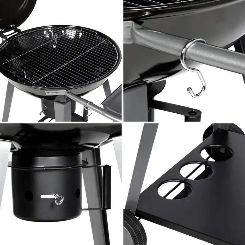 Somagic Barbecue YUTAN - Zwart - Staal
