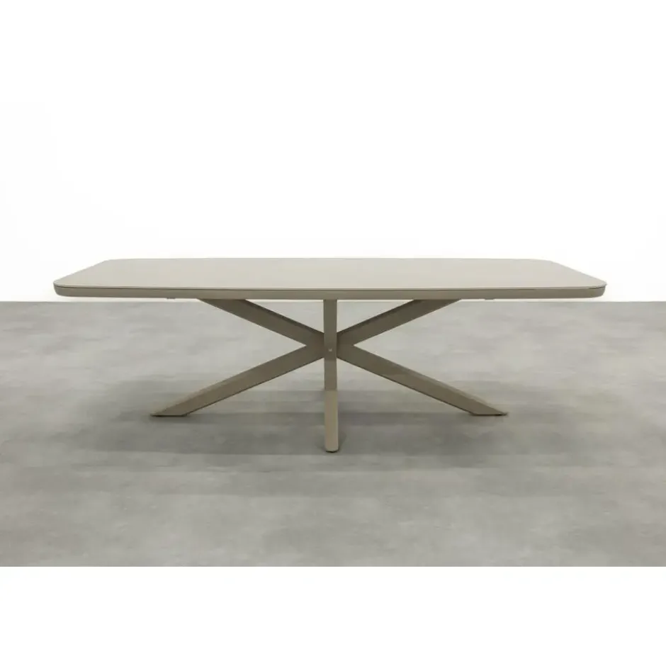 Soreno deens ovale tuintafel 240x110 cm. - Latte