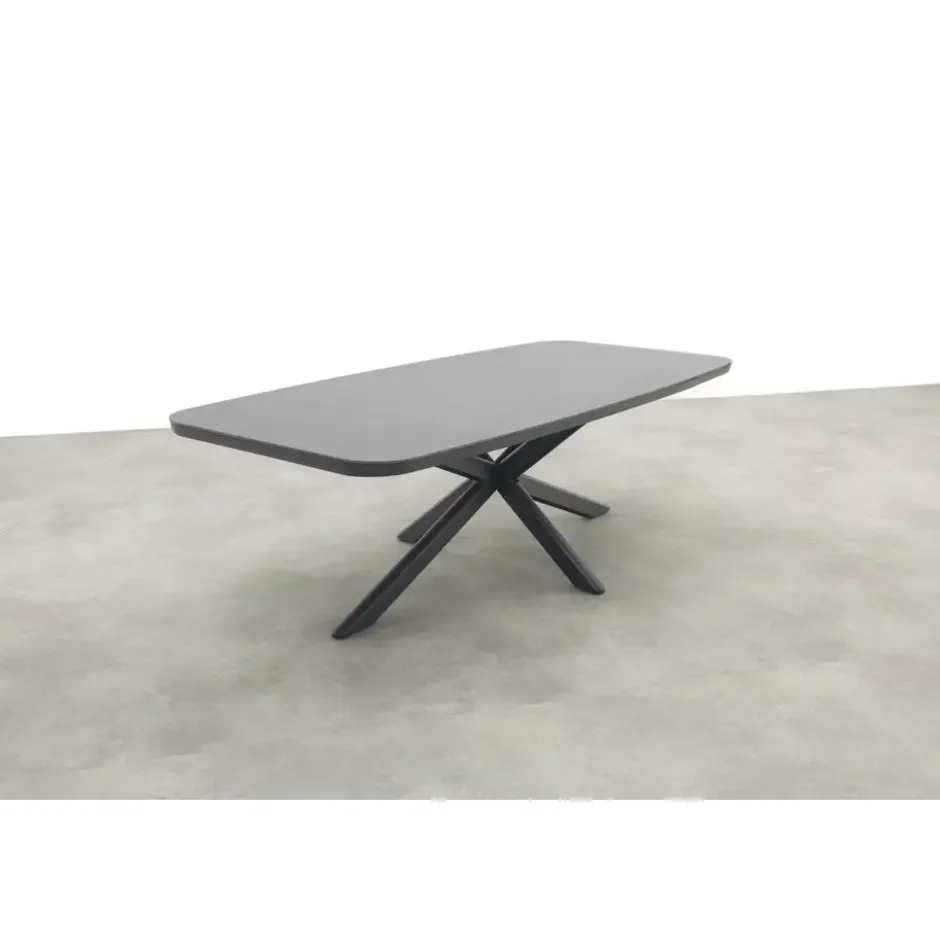 Soreno deens ovale tuintafel 240x110 cm. - Licht grijs