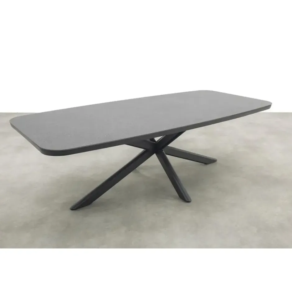 Soreno deens ovale tuintafel 240x110 cm. - Licht grijs