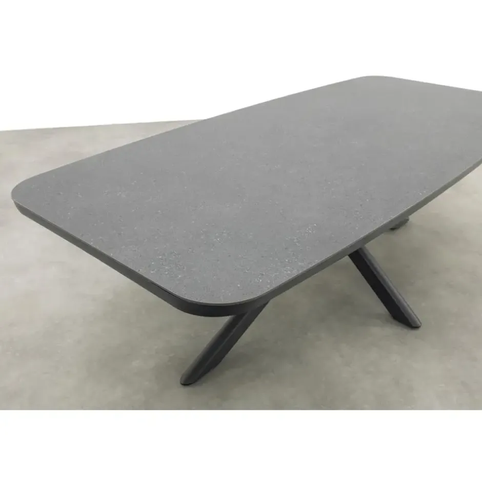 Soreno deens ovale tuintafel 240x110 cm. - Licht grijs