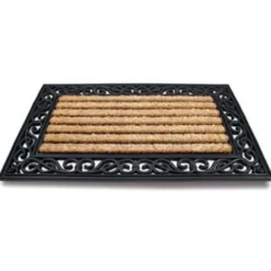 Sorx Deurmat - kokos en PVC - klassiek - bruin - 75 x 45 cm