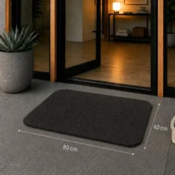 Spaghetti mat light - zwart - 60x80 cm