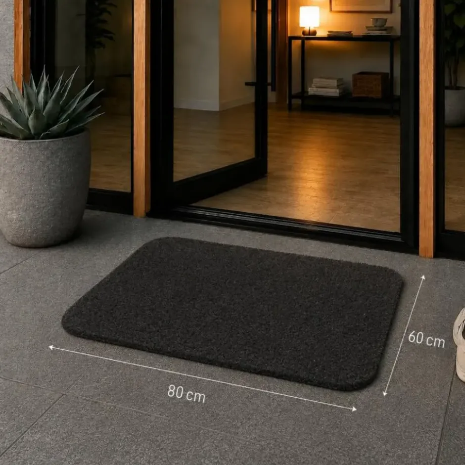 Spaghetti mat light - zwart - 60x80 cm