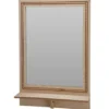 Spiegel met plank - vierkant - MDF - kralen rand - 40 x 10 x 60cm