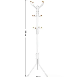 Staande Kapstok met 12 Haken - Metaal/ Beuken - Zwart