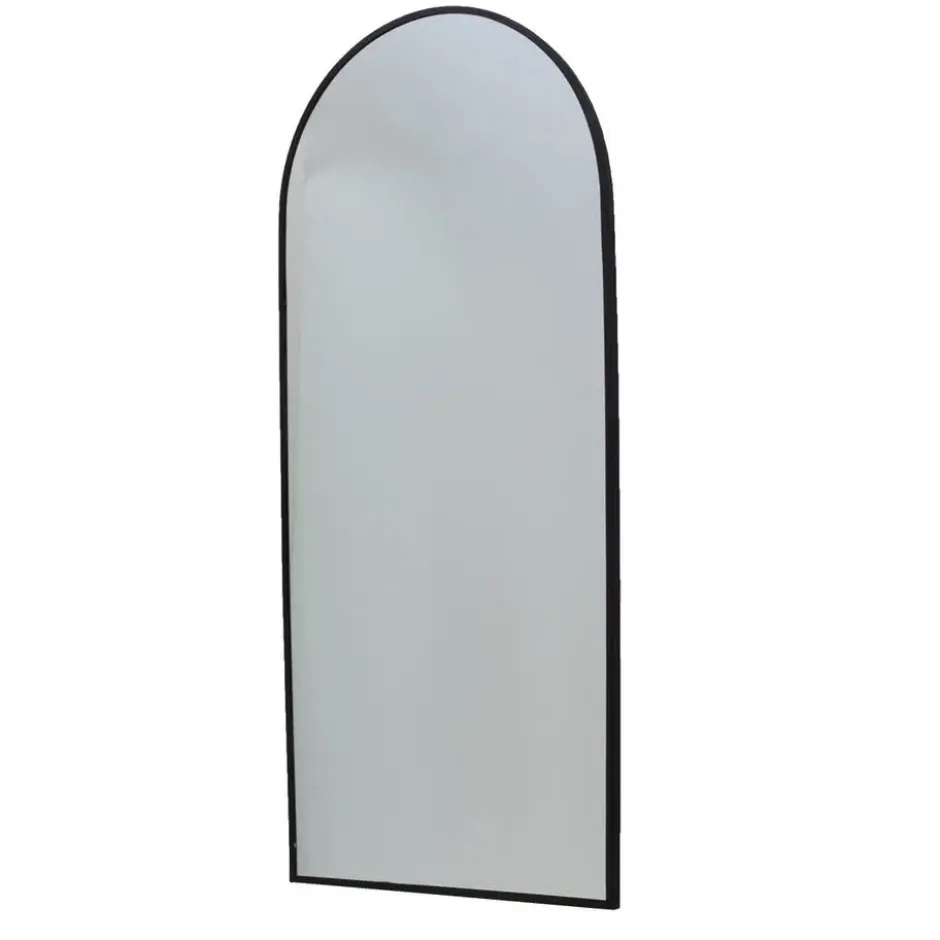 Staande Spiegel - Zwart Metaal - 80x3x180cm - Bowie