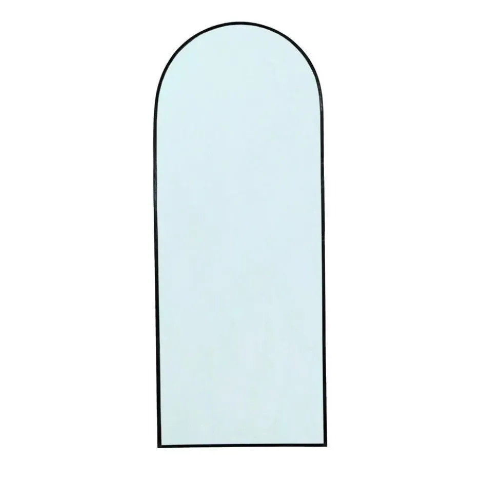 Staande Spiegel - Zwart Metaal - 80x3x200cm - Bowie