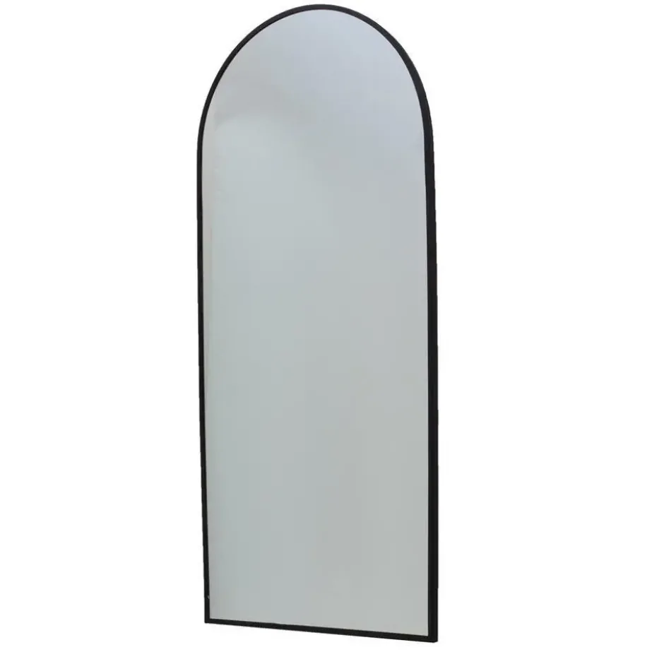 Staande Spiegel - Zwart Metaal - 80x3x200cm - Bowie