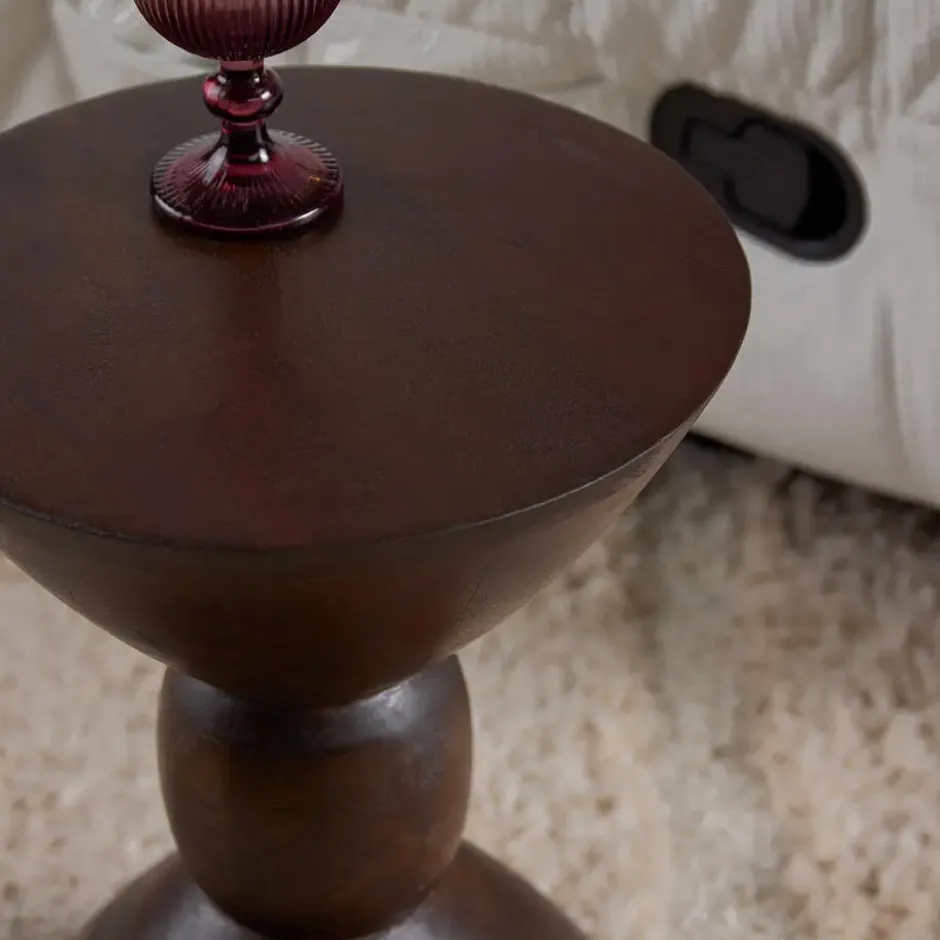 StarFurn - Bijzettafel Ron rond - bruin