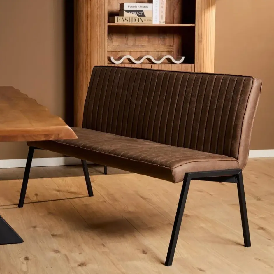 StarFurn - Eetkamerbank Tivoli Bull 155 cm - bruin