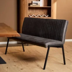 StarFurn - Eetkamerbank Tivoli Bull 155 cm - antraciet