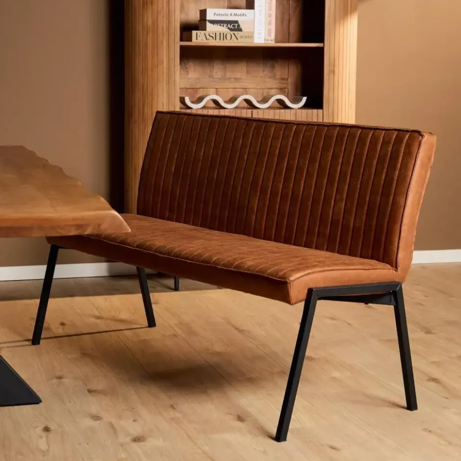 StarFurn - Eetkamerbank Tivoli Bull 155 cm - cognac