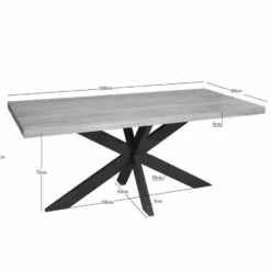 StarFurn - Eettafel Dakota rechthoek 160 cm - naturel