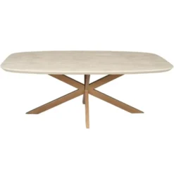 StarFurn - Eettafel Madison 160 cm Deens Ovaal - zand/brons