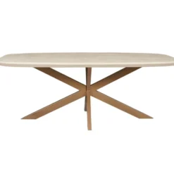 StarFurn - Eettafel Madison 240 cm Deens Ovaal - zand/brons