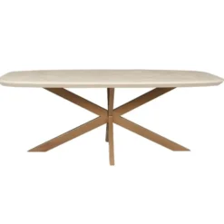 StarFurn - Eettafel Madison 240 cm Deens Ovaal - zand/brons