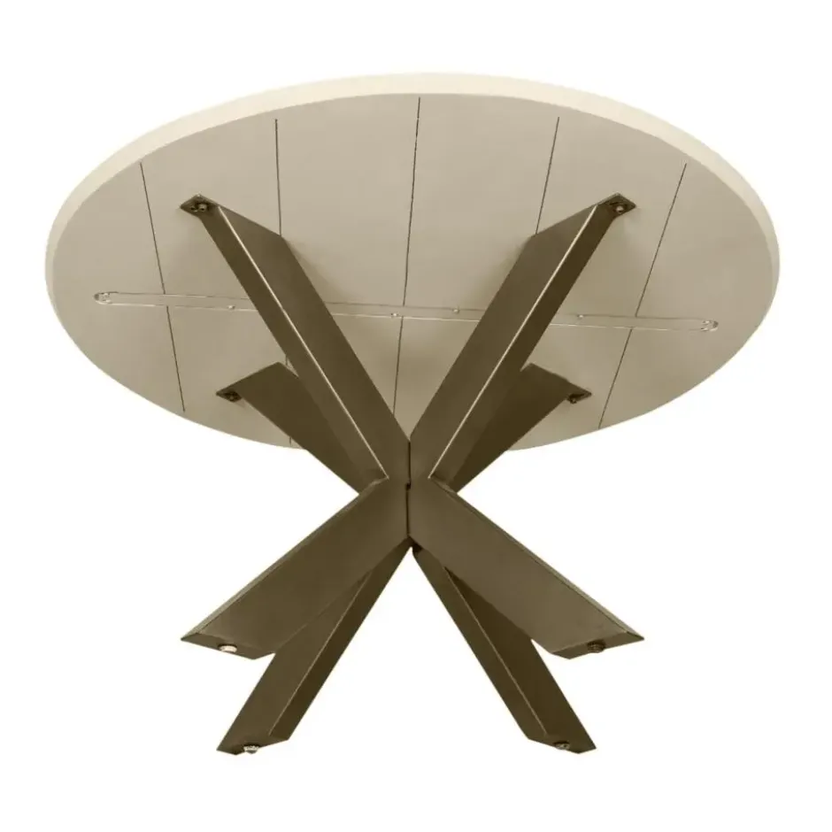 StarFurn - Eettafel Madison ø130 cm - zand/brons