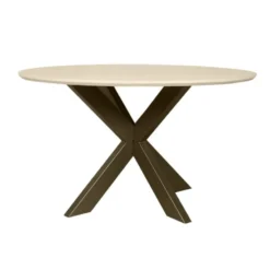 StarFurn - Eettafel Madison ø130 cm - zand/brons