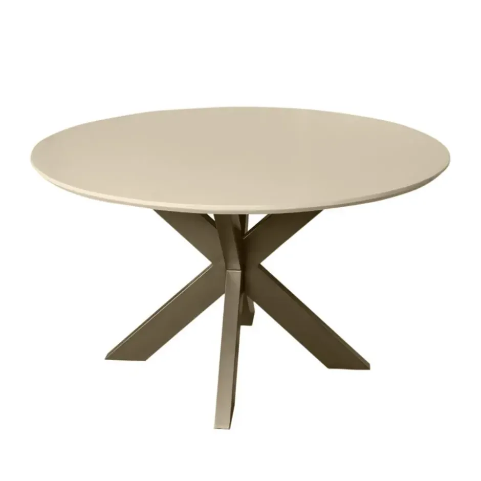 StarFurn - Eettafel Madison ø130 cm - zand/brons