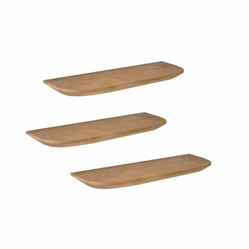 StarFurn - Gusta wandplank set van 3 - licht mangohout
