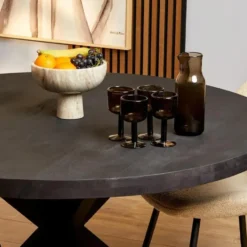 StarFurn - Ronde eettafel Denver - ø120 cm - zwart