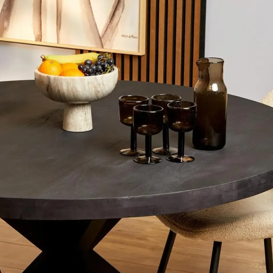 StarFurn - Ronde eettafel Denver - ø120 cm - zwart