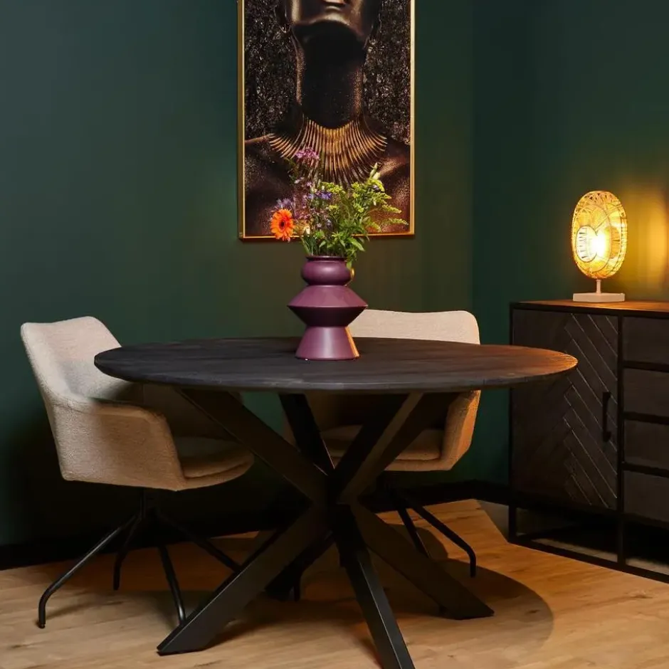 StarFurn - Ronde eettafel New York - ø130 cm - zwart